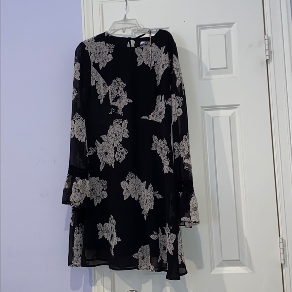 Xhilaration black floral dress - new condition